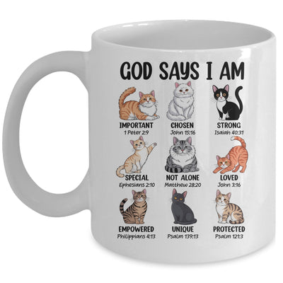 Christian Girl God Says I Am Cat Jesus Faith Bible Verse Mug | teecentury