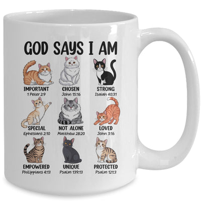 Christian Girl God Says I Am Cat Jesus Faith Bible Verse Mug | teecentury