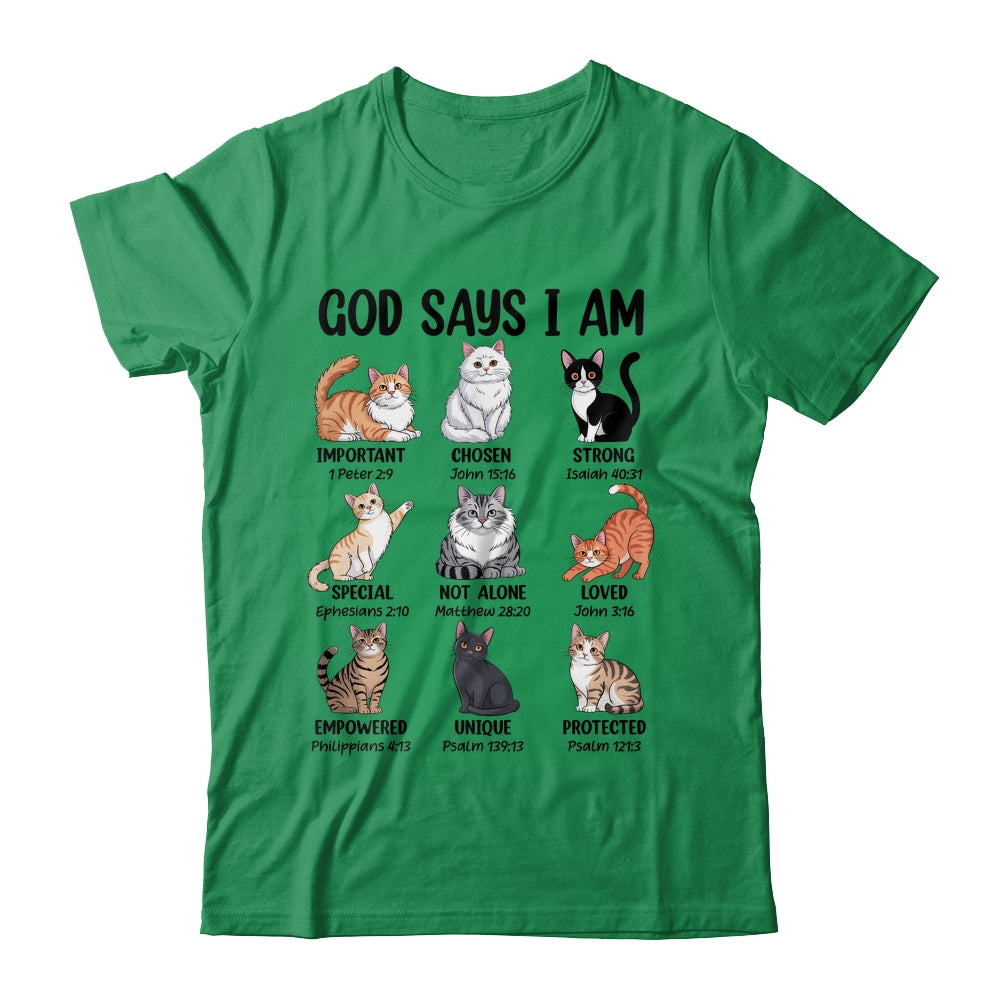 Christian Girl God Says I Am Cat Jesus Faith Bible Verse Shirt & Hoodie | teecentury