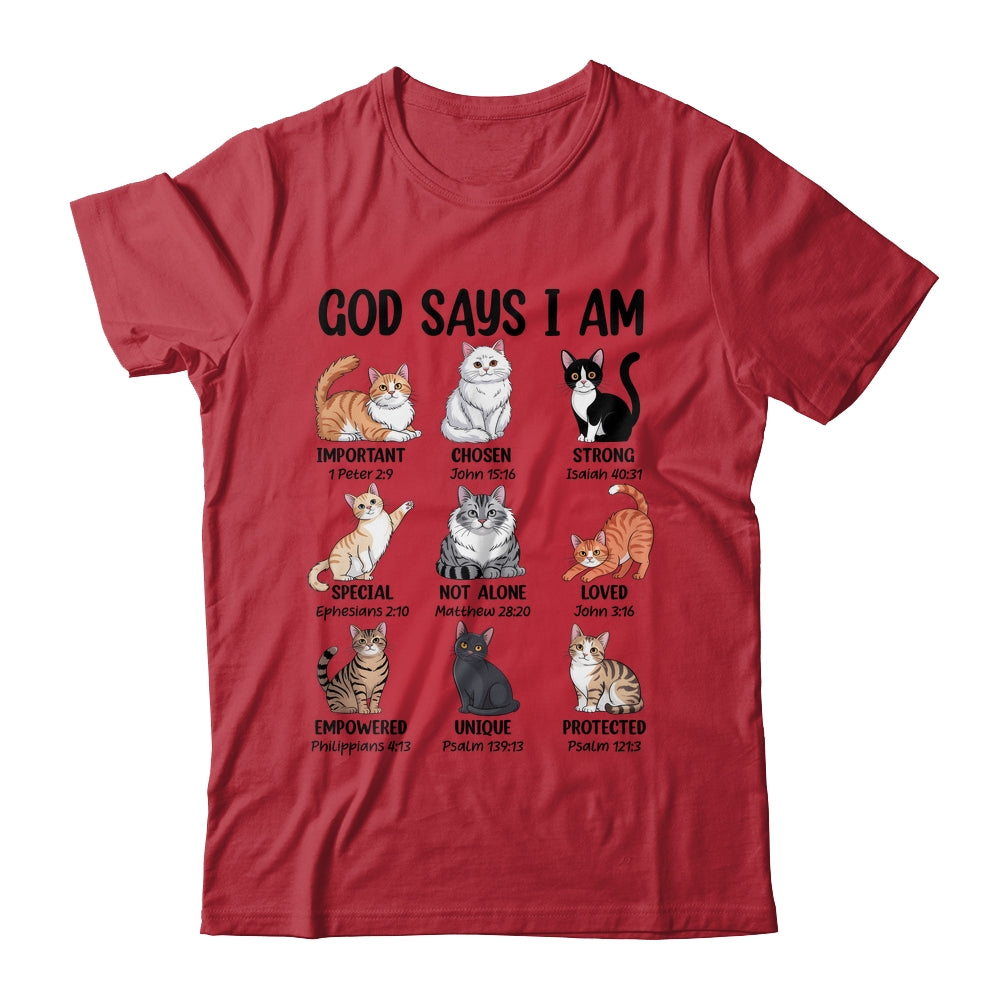 Christian Girl God Says I Am Cat Jesus Faith Bible Verse Shirt & Hoodie | teecentury