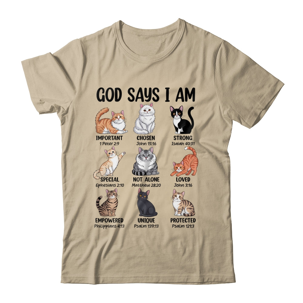 Christian Girl God Says I Am Cat Jesus Faith Bible Verse Shirt & Hoodie | teecentury