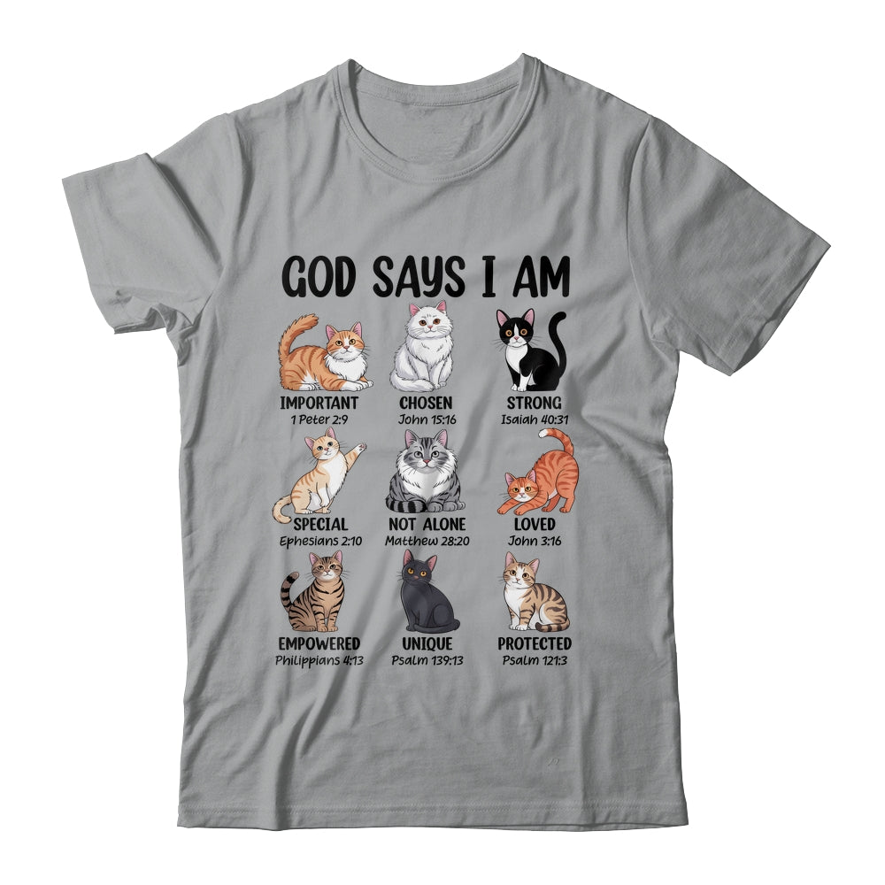 Christian Girl God Says I Am Cat Jesus Faith Bible Verse Shirt & Hoodie | teecentury