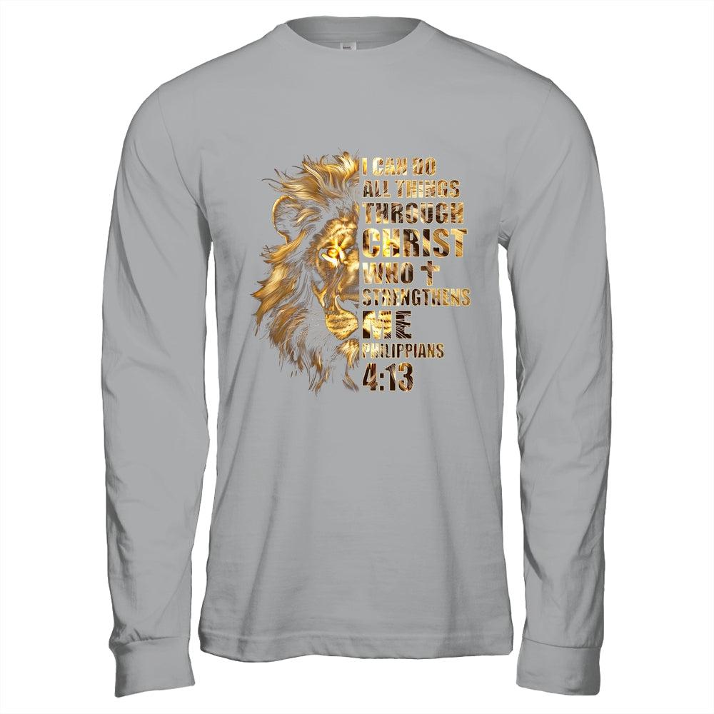 Christian I Can Do All Things Through Christ Lion Faith Shirt & Hoodie | teecentury