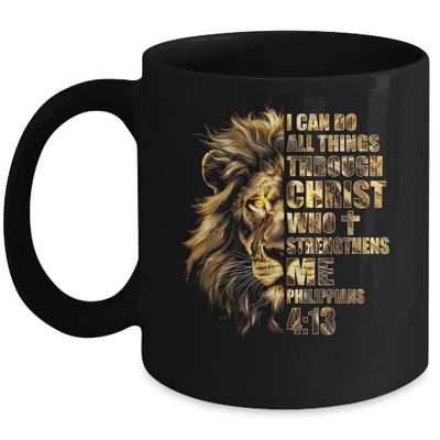 Christian I Can Do All Things Through Christ Lion Faith Mug | teecentury