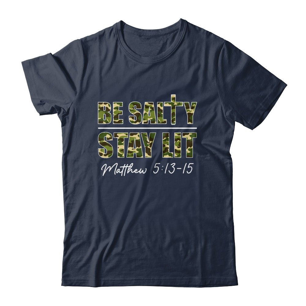 Christian Men Women Bible Verse Be Salty Stay Lit Matthew Shirt & Hoodie | teecentury