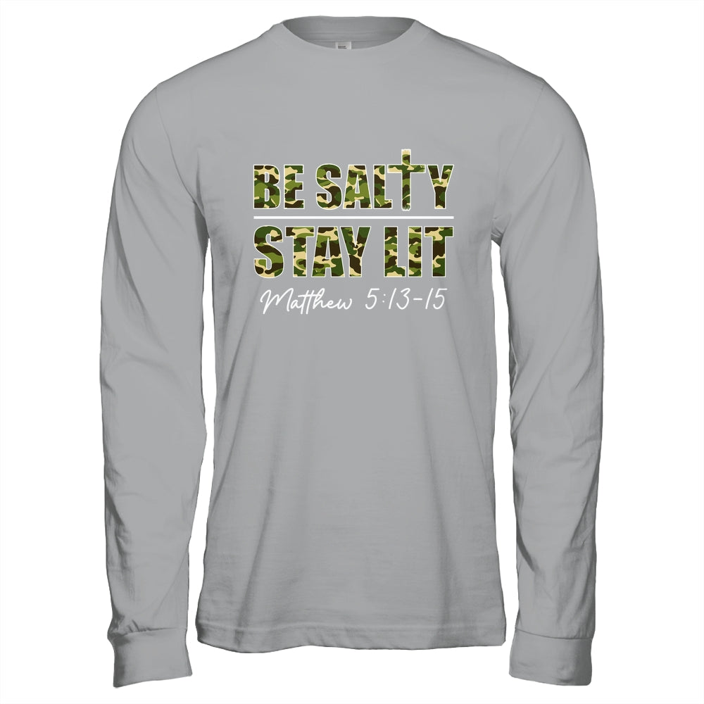 Christian Men Women Bible Verse Be Salty Stay Lit Matthew Shirt & Hoodie | teecentury