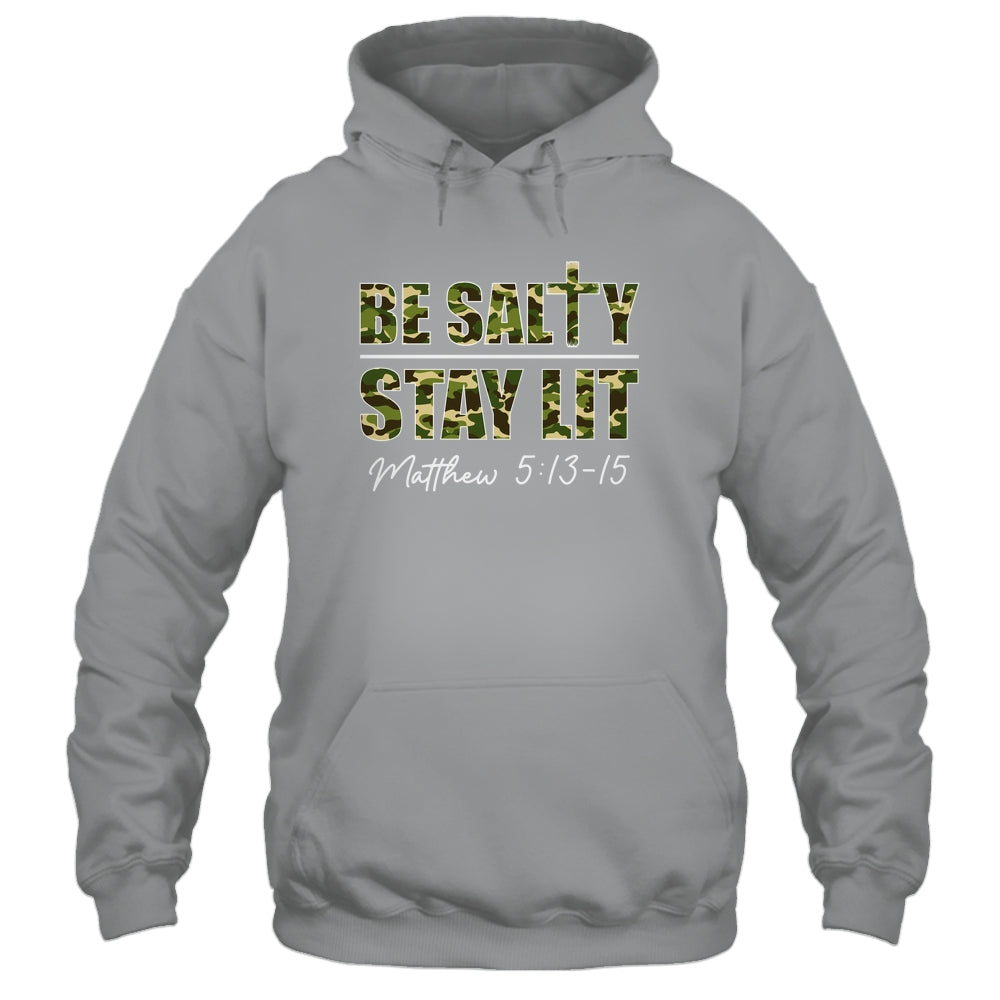 Christian Men Women Bible Verse Be Salty Stay Lit Matthew Shirt & Hoodie | teecentury