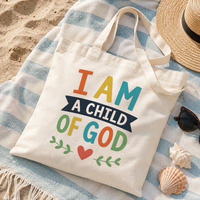 Christian Tote Bag For Women I Am A Child Of God Bible Verse Canvas Bag Church Gift Religious Faith Tote Bags Beach Shopping Grocery Reusable Everyday Use Shirt & Hoodie | teecentury