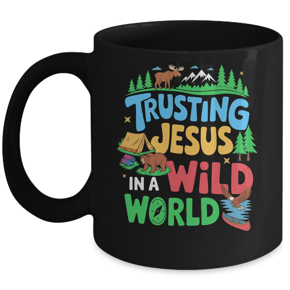 Christian VBS Trusting Jesus In A Wild World Summer Camping Mug | teecentury