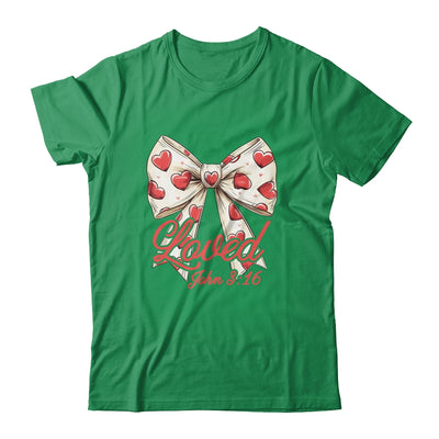 Christian Women Valentines Day Loved Retro John Bible Verse Shirt & Sweatshirt | teecentury