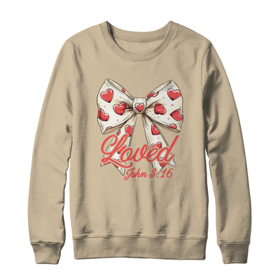 Christian Women Valentines Day Loved Retro John Bible Verse Shirt & Sweatshirt | teecentury