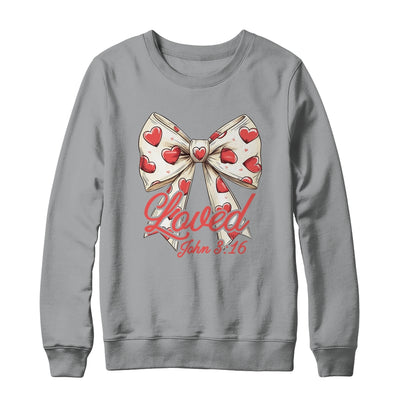 Christian Women Valentines Day Loved Retro John Bible Verse Shirt & Sweatshirt | teecentury