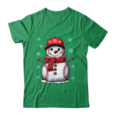 Christmas Baseball Snowman Boys Baseball Christmas Women Men Shirt & Sweatshirt | teecentury