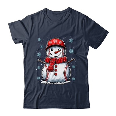 Christmas Baseball Snowman Boys Baseball Christmas Women Men Shirt & Sweatshirt | teecentury