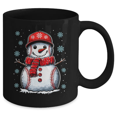 Christmas Baseball Snowman Boys Baseball Christmas Women Men Mug | teecentury