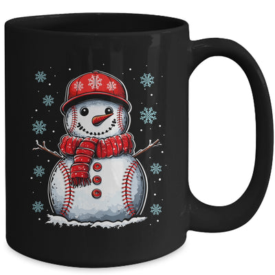 Christmas Baseball Snowman Boys Baseball Christmas Women Men Mug | teecentury