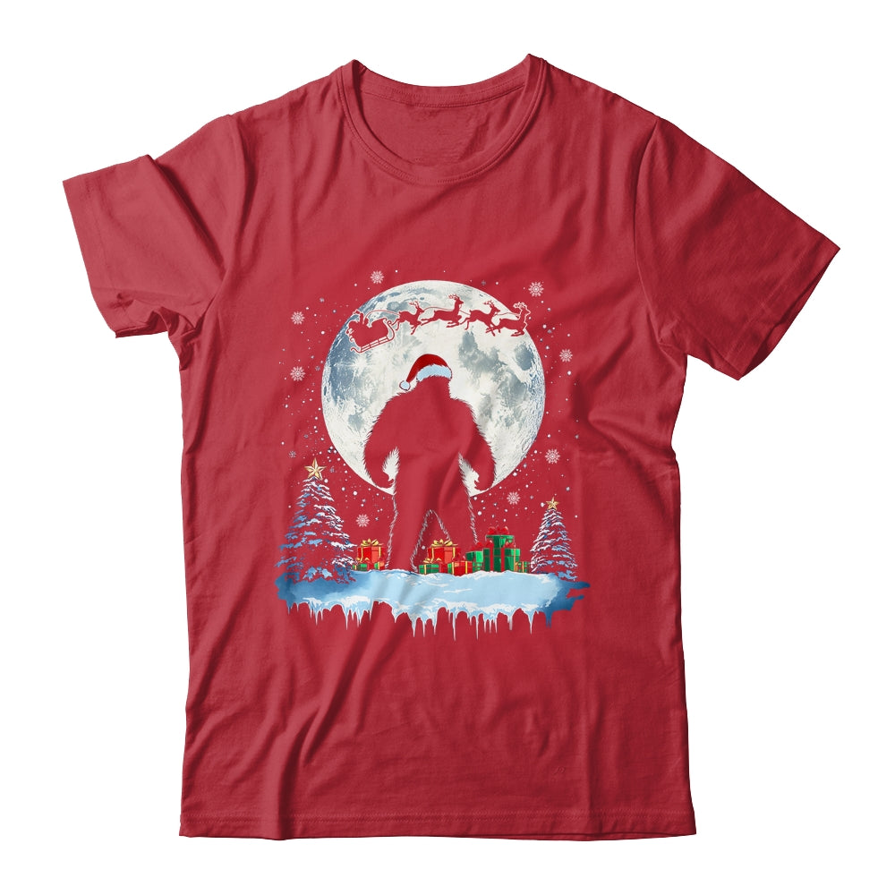 Christmas Bigfoot Santa Hat Tree Sleigh Moon Reindeer Snow Shirt & Sweatshirt | teecentury