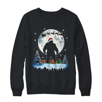 Christmas Bigfoot Santa Hat Tree Sleigh Moon Reindeer Snow Shirt & Sweatshirt | teecentury