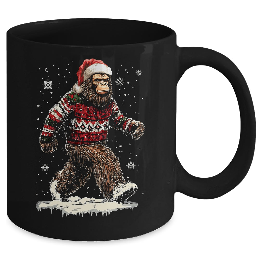 Christmas Bigfoot Sasquatch Funny Bigfoot Ugly Christmas Mug | teecentury