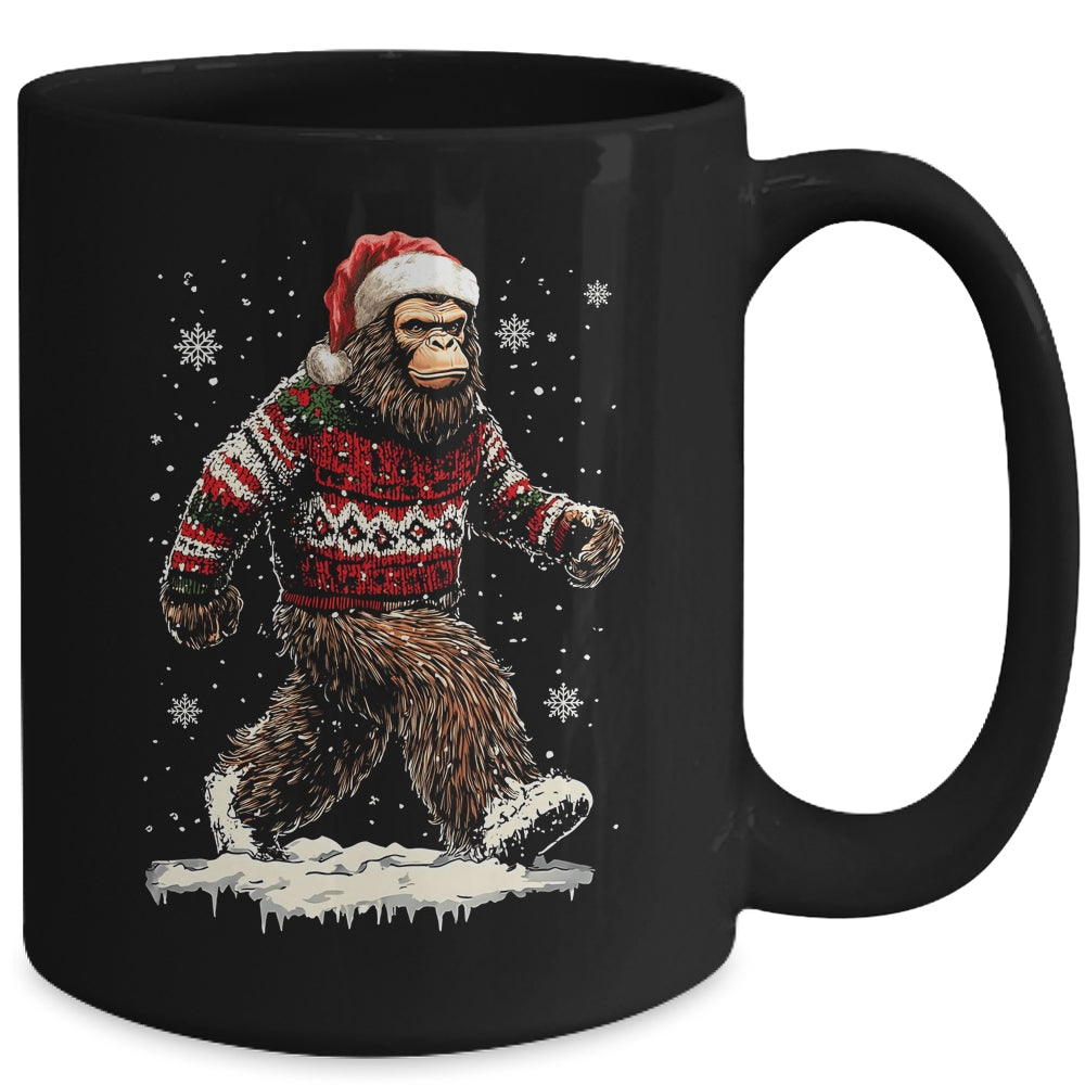 Christmas Bigfoot Sasquatch Funny Bigfoot Ugly Christmas Mug | teecentury