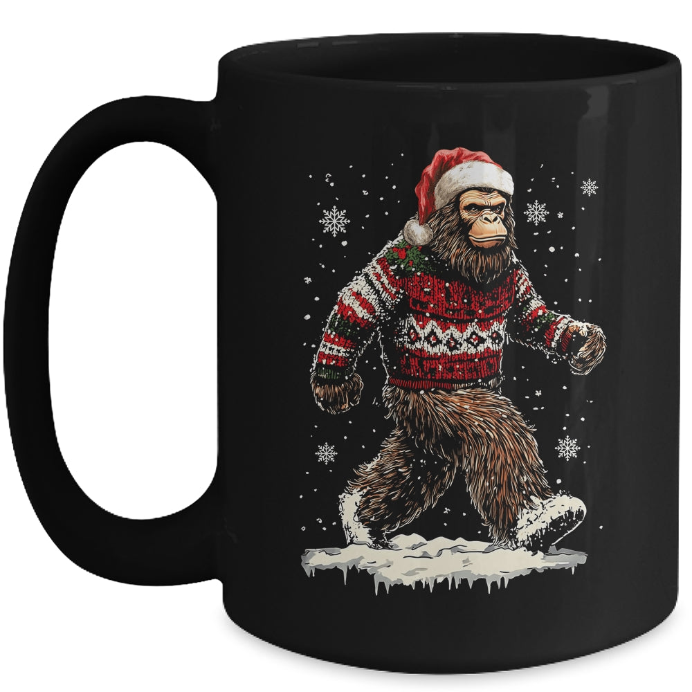 Christmas Bigfoot Sasquatch Funny Bigfoot Ugly Christmas Mug | teecentury