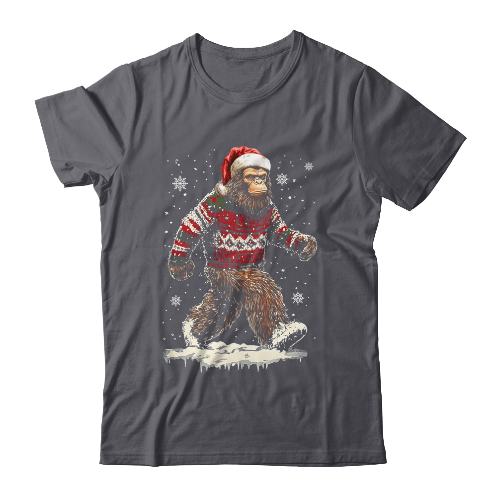 Christmas Bigfoot Sasquatch Funny Bigfoot Ugly Christmas Shirt & Sweatshirt | teecentury