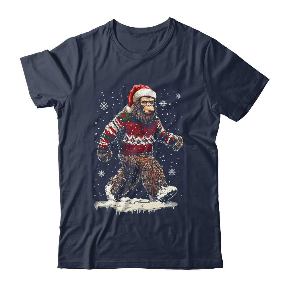 Christmas Bigfoot Sasquatch Funny Bigfoot Ugly Christmas Shirt & Sweatshirt | teecentury