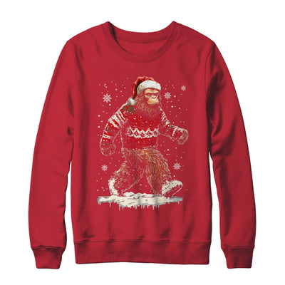 Christmas Bigfoot Sasquatch Funny Bigfoot Ugly Christmas Shirt & Sweatshirt | teecentury
