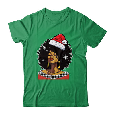 Christmas Black African American Santa Hat Xmas Afro Woman Shirt & Sweatshirt | teecentury