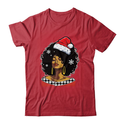 Christmas Black African American Santa Hat Xmas Afro Woman Shirt & Sweatshirt | teecentury
