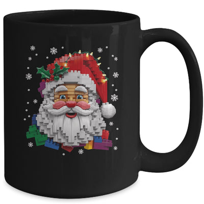 Christmas Builder Block Brick Building Santa Face Mens Boys Mug | teecentury