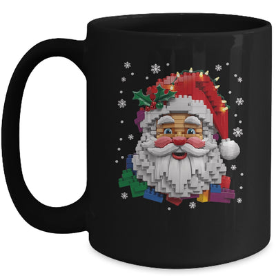 Christmas Builder Block Brick Building Santa Face Mens Boys Mug | teecentury