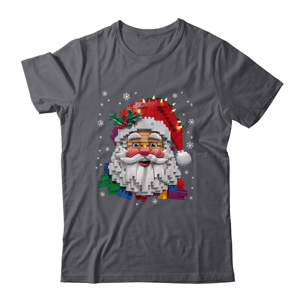Christmas Builder Block Brick Building Santa Face Mens Boys Shirt & Sweatshirt | teecentury