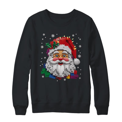 Christmas Builder Block Brick Building Santa Face Mens Boys Shirt & Sweatshirt | teecentury