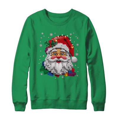 Christmas Builder Block Brick Building Santa Face Mens Boys Shirt & Sweatshirt | teecentury