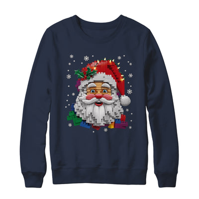 Christmas Builder Block Brick Building Santa Face Mens Boys Shirt & Sweatshirt | teecentury