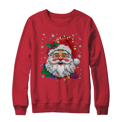Christmas Builder Block Brick Building Santa Face Mens Boys Shirt & Sweatshirt | teecentury