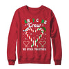 Christmas Candy Cane Heart Holiday Family Matching Men Women Shirt & Sweatshirt | teecentury