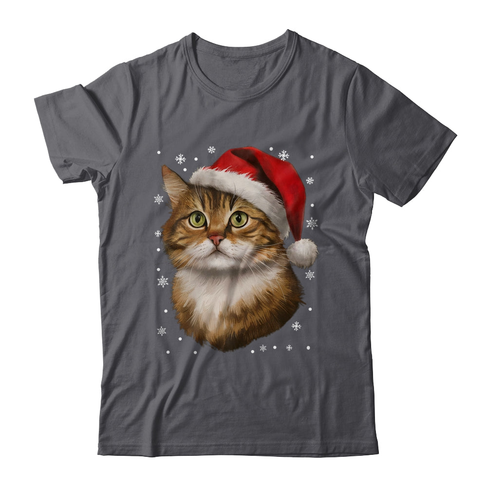 Christmas Cat Snow Xmas Graphic Cute Cat Lover Men Women Shirt & Sweatshirt | teecentury