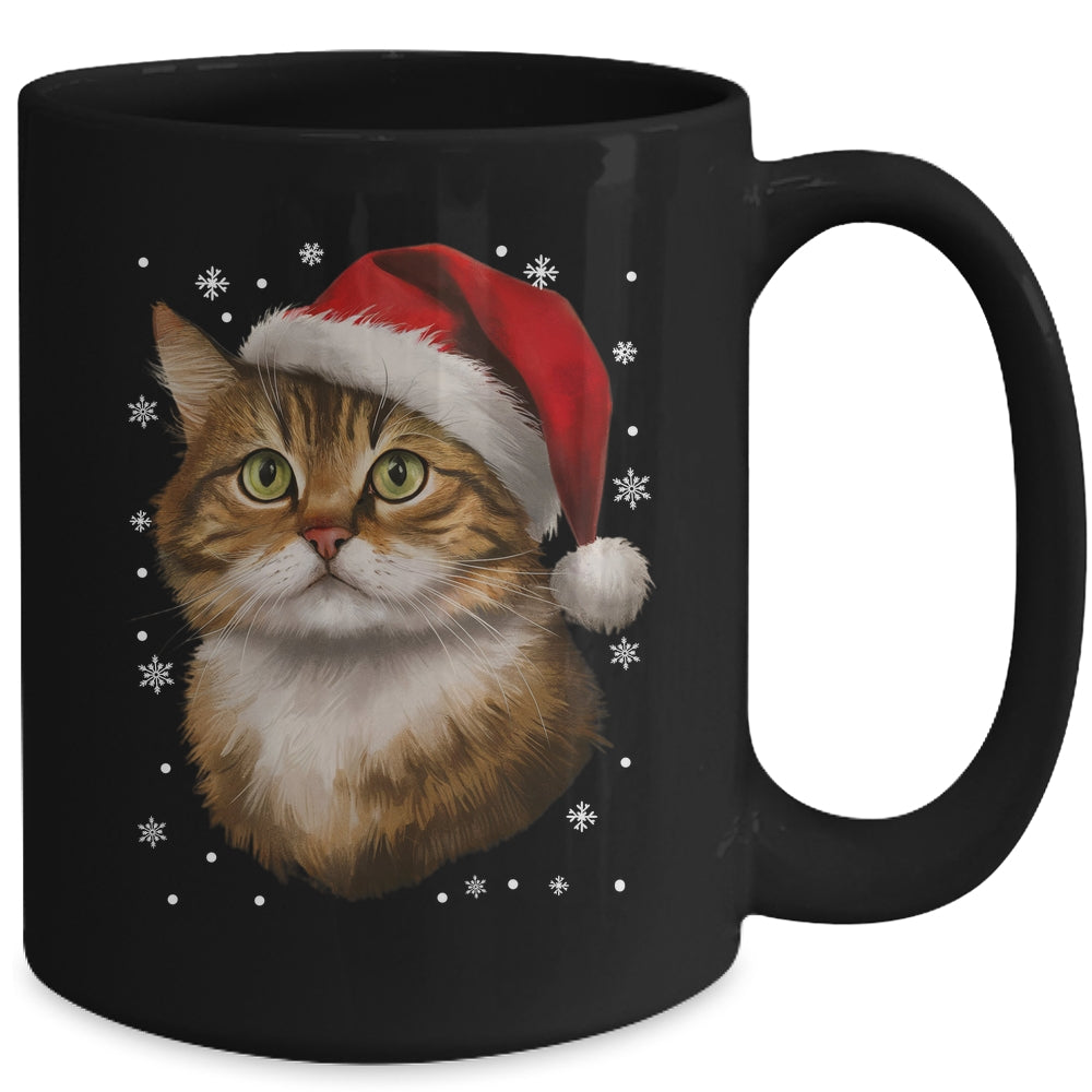 Christmas Cat Snow Xmas Graphic Cute Cat Lover Men Women Mug | teecentury