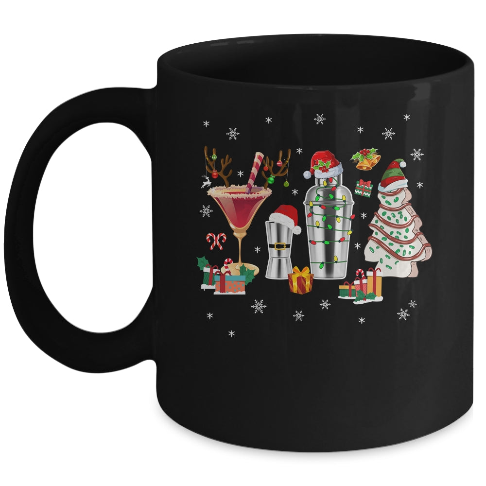 Christmas Cocktail Martini Drinking Party Bartender Mug | teecentury