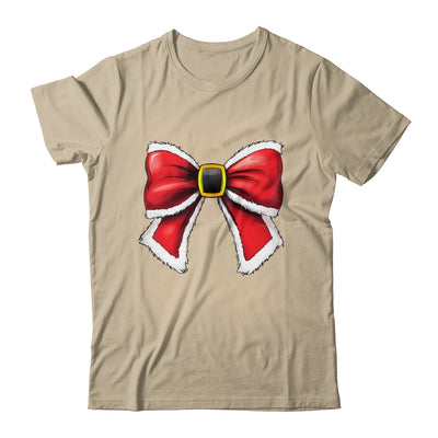 Christmas Coquette Bow Christmas Santa Bow Christmas Design Shirt & Sweatshirt | teecentury