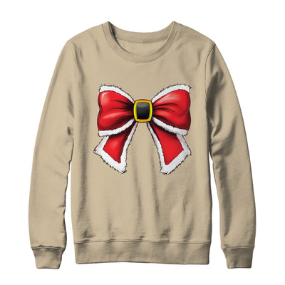 Christmas Coquette Bow Christmas Santa Bow Christmas Design Shirt & Sweatshirt | teecentury