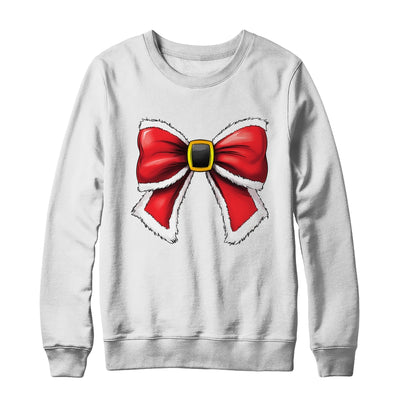 Christmas Coquette Bow Christmas Santa Bow Christmas Design Shirt & Sweatshirt | teecentury