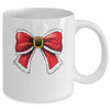 Christmas Coquette Bow Christmas Santa Bow Christmas Design Mug | teecentury