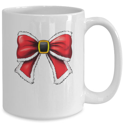 Christmas Coquette Bow Christmas Santa Bow Christmas Design Mug | teecentury