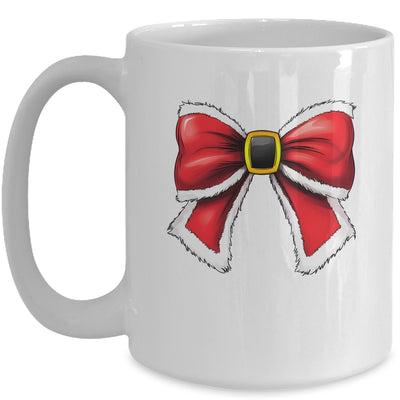 Christmas Coquette Bow Christmas Santa Bow Christmas Design Mug | teecentury