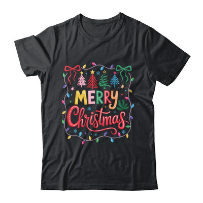 Christmas Coquette Bow Merry Christmas Tree Women Girls Shirt & Sweatshirt | teecentury