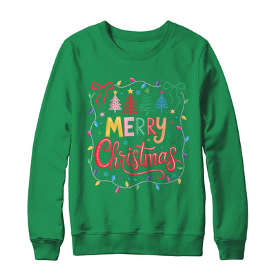 Christmas Coquette Bow Merry Christmas Tree Women Girls Shirt & Sweatshirt | teecentury