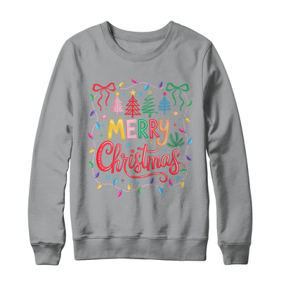 Christmas Coquette Bow Merry Christmas Tree Women Girls Shirt & Sweatshirt | teecentury